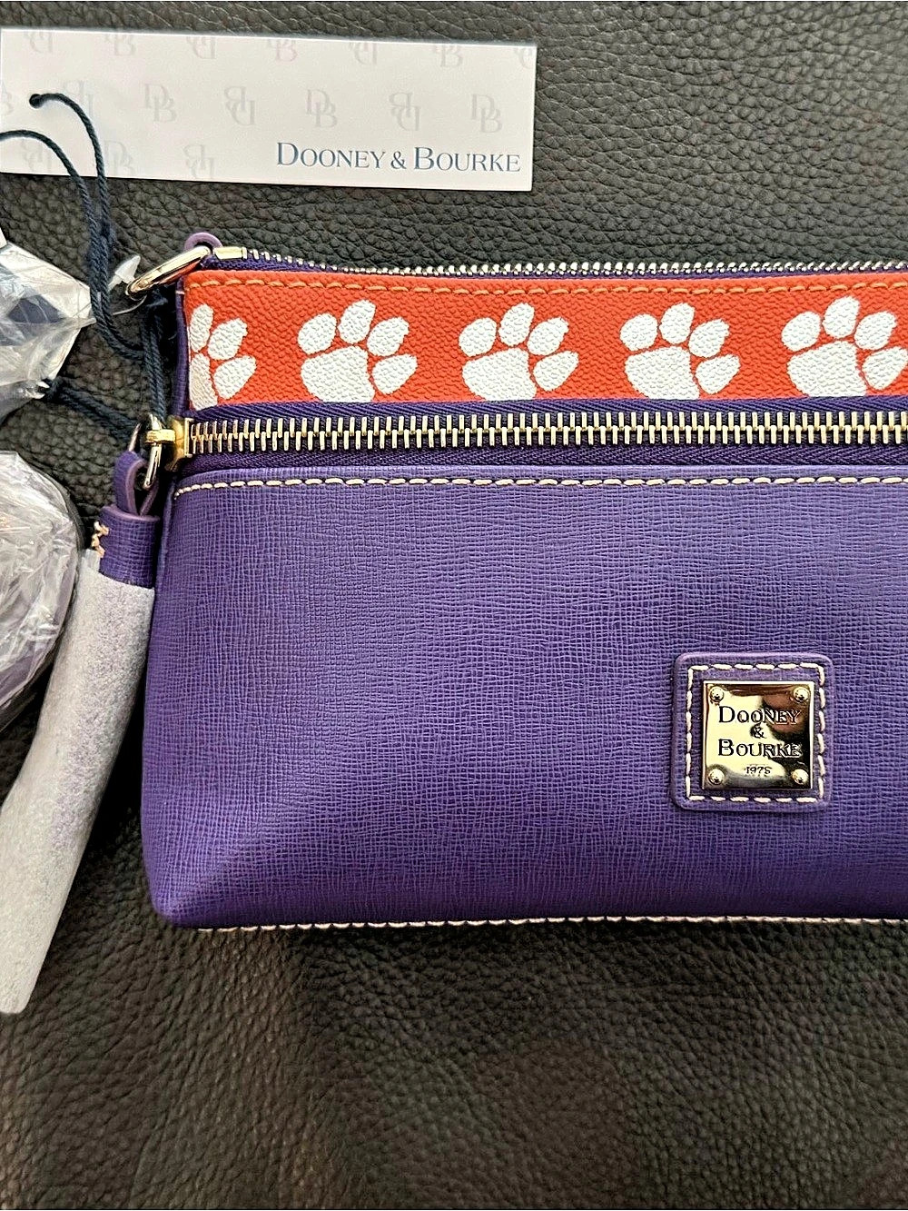 Dooney & Bourke Purple & Orange Crossbody Bag Like New